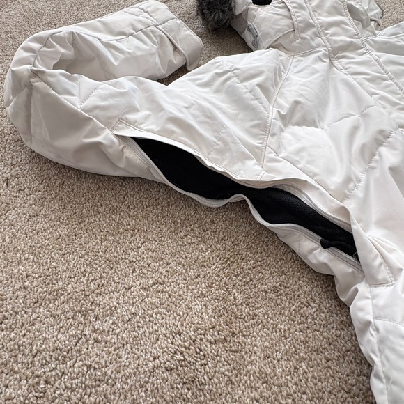 Columbia Omni-Heat Women Small Winter Jacket White Faux Fur Hood Omni Shield - Picture 4 of 16